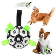 Durable Grab Tab Pet Soccer Ball Interactive Outdoor Training Dog Football For Puppy Football Season