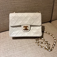 Chanel 老香 vintage 方胖子 奶油白