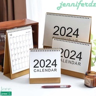 JENNIFERDZ Desk Calendar, Daily Planner Office School Supplies 2024 Calendar, Simple Coil Standing Calendar Weekly Schedule Paper Desk Stationery Supplies Household