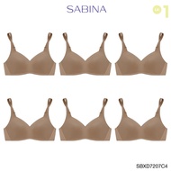 Sabina Perfect Bra Level 1 Seamless (Set Of 6 Pieces) Without Underwire Code SBXD7207C4-Tan Flesh Co