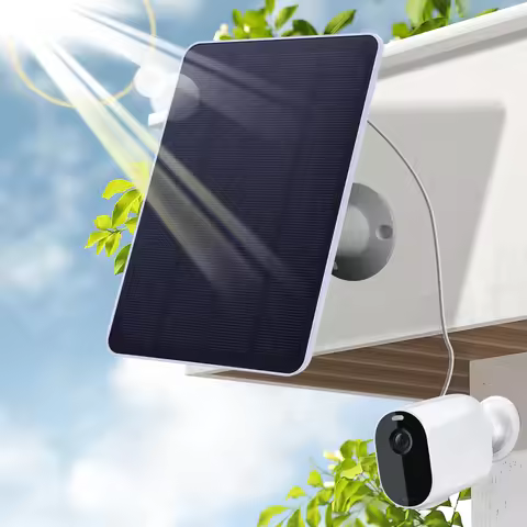 4W/6W Solar Panel Camera Charger 360°Adjustable Wall Mount Camera Solar Panel for Arlo Essential Spo