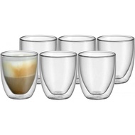 [Germany Goods] Set of 6 glass cups to keep heat 2 layers WMF Kult - 250ml
