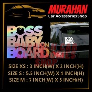 [READY STOCK ] BOSS BABY ON BOARD STYLE 1 CAR STICKER BOSS BABY KERETA STICKERS