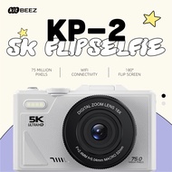 KiTBEEZ KP-2 75MP 5K Digital Camera 180° Flip Selfile Screen 18X Zoom Built-in Flash Video Vlog Trav