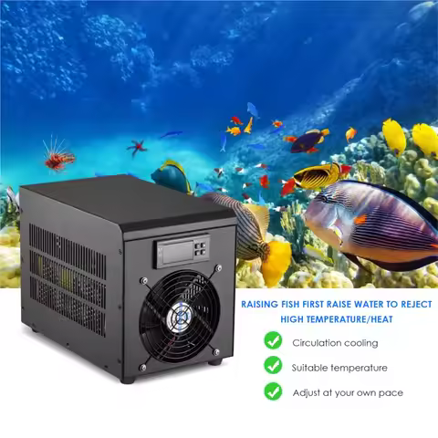 Aquarium Water Chiller 60L Fish Tank Cooler System 10-40℃ Constant Temperature Device 180W Sustainab