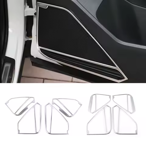 For Volkswagen VW Tiguan MK2 2017-2019 Inner Door Speaker Audio Ring Cover Sound Frame Trim Stainles