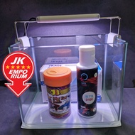 3.5L Betta Fish Mini Aquarium Starter Kit Complete Set LED Lamp Anti Chlorine Betta Food Ikan Akuari