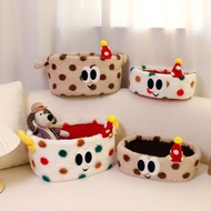 Fluffy Cotton Rope Basket Desktop Dopamine Organizer Boho Chic Bedside Decor