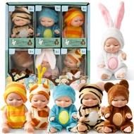 6Pcs Mini Baby Dolls Cute Mini Reborn Dolls with Clothes Lightweight Tiny Baby Dolls Smooth Small Ba