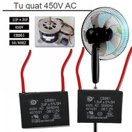 3PCS Fan Capacitor 450V AC 1uF 1.5uF 2uF 2.5uF 3uF Good Fan Start Capacitor-TOOLIX