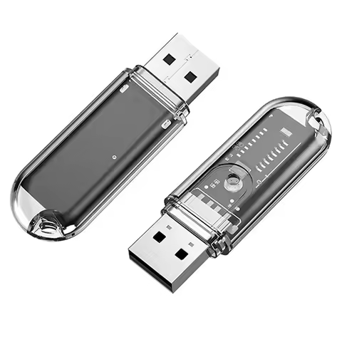Car Bluetooth 5.3 USB Receiver Handsfree Call Power Kit Portable Car Speaker Music Receiver Lightwei