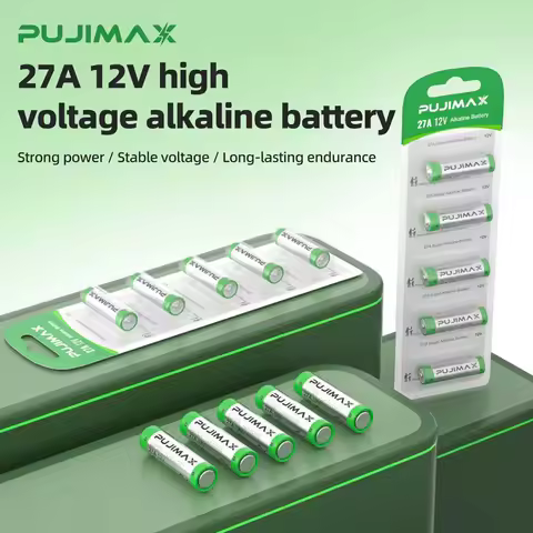 PUJIMAX 5-60PCS 12V 27A Dry Alkaline Battery A27 Batteries 27AE 27MN A2 L828 K27A for Remote Control