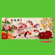 NEWEST DIAMOND PAINTING 5D - NINE FISH PEONY