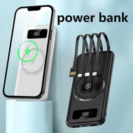 power bank wayarles dilengkapi dengan4kabel bank kuasa mudah alih magnetik berkapasiti besar80000mAh