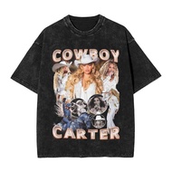 Men Women Wased T-shirts  Beyonce Cowboy Carter Tour 2025 Printed T Shirt Apparel Oversize Bootleg S
