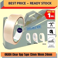 Opp Tape (40Y) 12mm 18mm 24mm / Clear Tape / Transparent Tape / Packing Tape