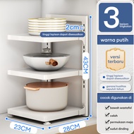 Rak Dapur Stainless Steel Rak Panci dapur Rak kolong dapur Rak wajan Rak Pot Rak 2/3/4/5/7 Susun Se