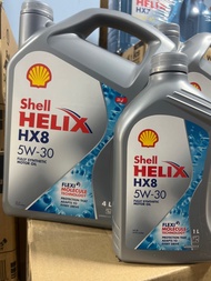 *แพ็ค 5 ลิตร* api sp น้ำมันเครื่องยนต์ เบนซิน สังเคราะห์ 100% Shell helix HX8 5w-40 หรือ 5w-30 ขนาด 4 ลิตรแถม 1 ลิตร