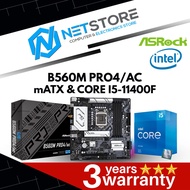 PWP ASRock B560M PRO4/AC mATX & INTEL CORE I5-11400F PROCESSOR