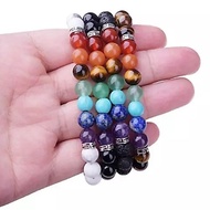 Natural Stone Bracelet 7 Chakra Healing Energy 8 mmnatural.Original Stone
