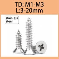 304 stainless steel Screw 10 mm gypsum screw stainless 1 inches  countersunk head screw gypsum screw