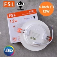 FSL FSP503 4" 12w LED Round Downlight (6500k/4000k/3000k)