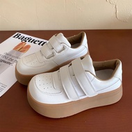 Little White Shoes Velcro Thick-Soled Female 2023 Retro All-Match Breathable Round Toe Student Niche