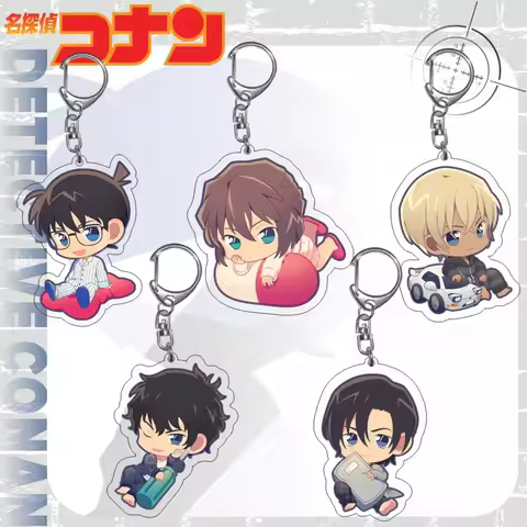 Anime Detective Conan Case Closed Haibara Ai Kuroba Kaito Mouri Ran Cosplay Acrylic Key Chain Keycha
