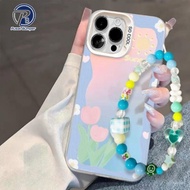 GL056 premium matte hard case Tulip Bracelet Hardcase / Casing hp For Oppo A3X A58 A60 A78 A71 A74 A