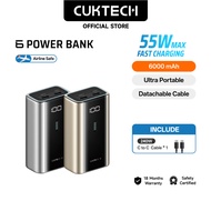 CUKTECH Mini 55W 6000mAh Power Bank Fastcharging Powerbank PD3.0 Digtal Display—— 6 Power Bank