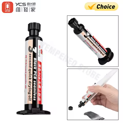 YCS Mr.Yang 3S UV Curing Black Oil for Mobile Phones Motherboard PCB Jump Wire 3 Seconds Quick-Dryin