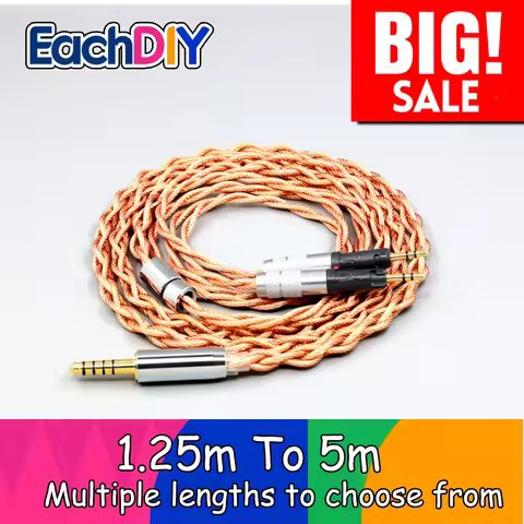 Graphene 7N OCC Shielding Coaxial Mixed Earphone Cable For Audio-Technica ATH-R70X R70X Headphone LN