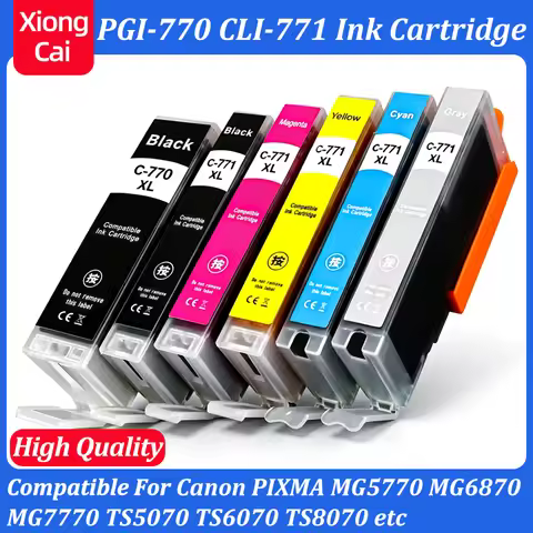 PGI-770 CLI-771 PGI770 CLI771 Ink Cartridge-1~3 SET Compatible For Canon PIXMA MG5770 MG6870 MG7770 