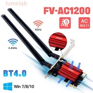 LUMELAB​ Wireless Network Card, WiFi 5 AC1200 PCIE WiFi Adapter, Durable Dual Band Drive Free Antenn