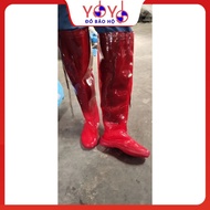 QM red long wading boots size 35 - 43, rain boots, long wading boots, QM boots