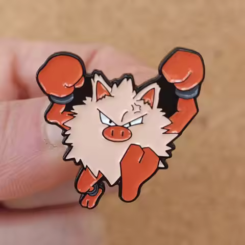 Pokemon Primeape Anime Brooch For Backpacks Enamel Pin Monkey Metal Brooch Pin For Women Badges Pin 