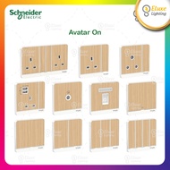 SCHNEIDER AVATARON SERIES LIGHTWOOD SWITCHES & SOCKETS [FULL RANGE]