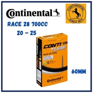 Continental Inner Tube Race 28 (Standard / Wide / Light) 700c - Presta Valve 42mm / 60mm / 80mm for 