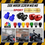 Motorcycle Scooter Rearview Mirror Seat Screw Bolt Decorative Cap M8 M10