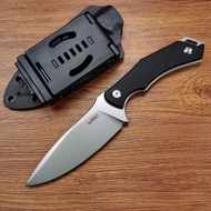 Kubey Ku2108 Fixed Knife Black G10 Handle Bead Blasted S