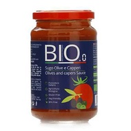 Bio.0 Organic Olives & Capers Pasta Sauce 340gm (GF), vegan, EU, Italy Tomato Spicy