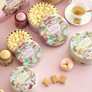 5/10pcs Round Can Cookies Tin Candy Food Packaging Box with Paper Bag