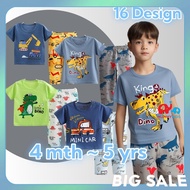 Unisex Cotton Long Sleeve Cartoon Baby Pyjamas Sleepwear Kartun Baju Tidur Pajamas Budak Lengan Pend