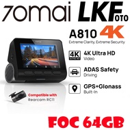 70mai A810 4K Dash Cam Dual Vision Car Recorder with GPS ADAS