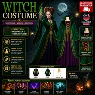 (Ready Stock) Hocus Pocus 2 Winifred Sanderson Cosplay Costume Adult Witch Dress for Halloween Party