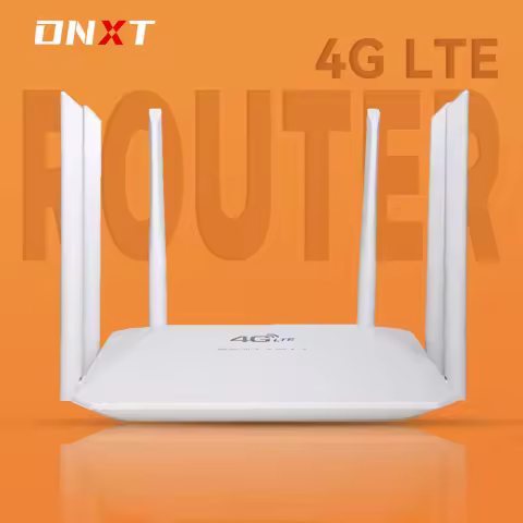 DNXT 210M 4G Router LTE SIM card router CPE 4G Router 3 Ethernet Ports and 4 Wireless Antennas
