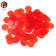 [prettyia] 100pcs Bingo Chips Plastic Counting Chips Bingo Supplies Counter Mixed Color