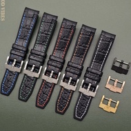 New Rubber Bamboo Leather Grain Leather Watch Strap Suitable for Rolex Submariner GMT 20mm