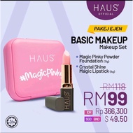 HAUS MAGIC PINKY COMPACT POWDER + CRYSTAL SHINE MAGIC LIPSTICK