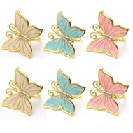 Butterfly Napkin Buckle Christmas Wedding Party Napkin Circle Dinner Table Decor Hotel Napkin Ring N